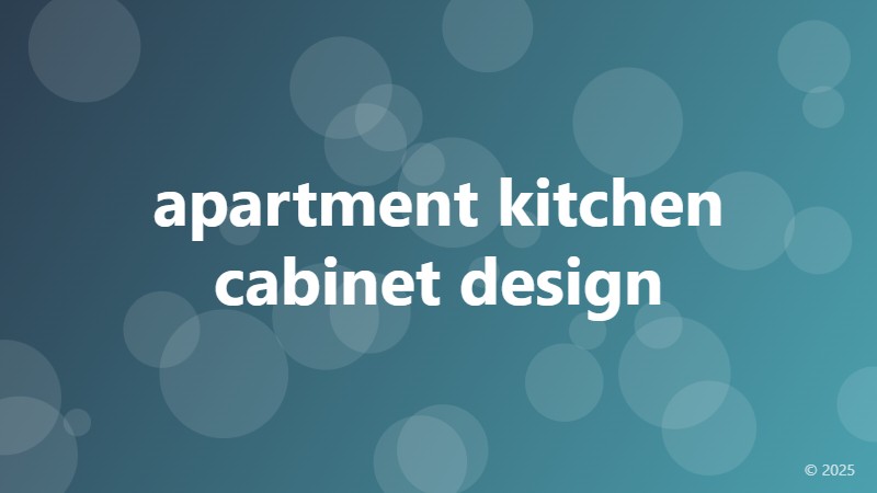 apartment kitchen cabinet design