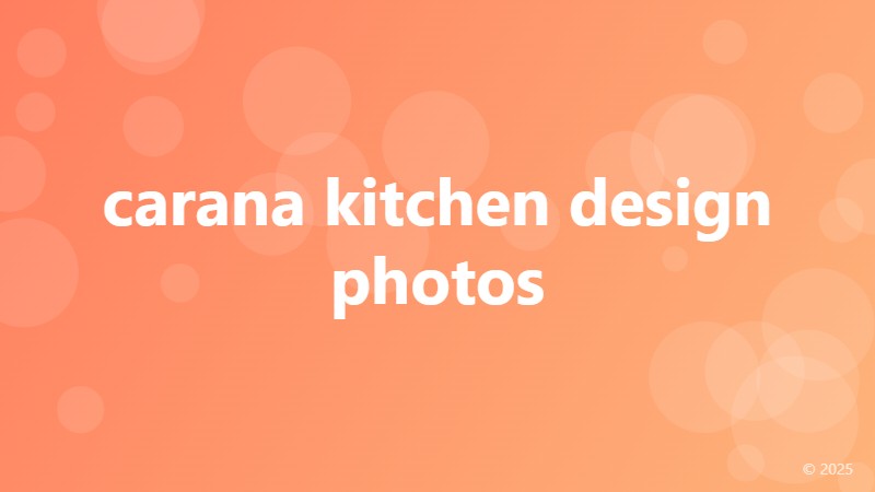 carana kitchen design photos