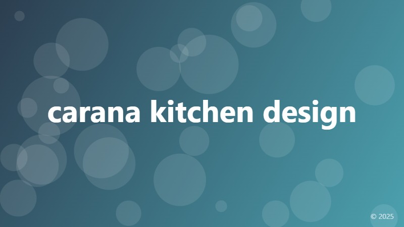 carana kitchen design