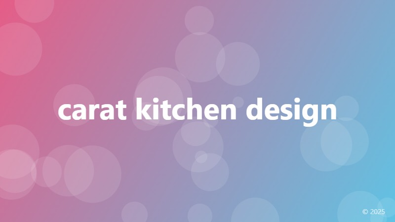 carat kitchen design