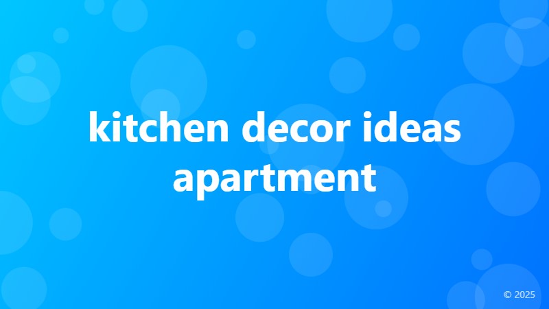 kitchen decor ideas apartment