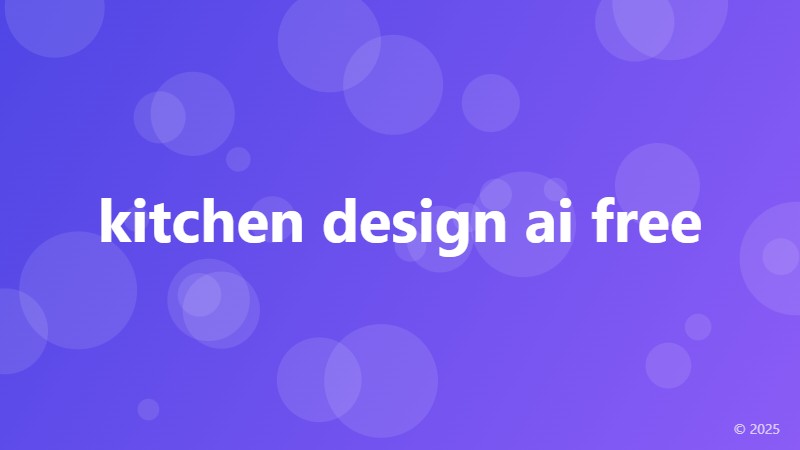 kitchen design ai free