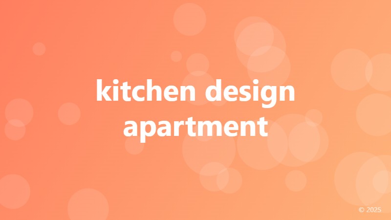 kitchen design apartment