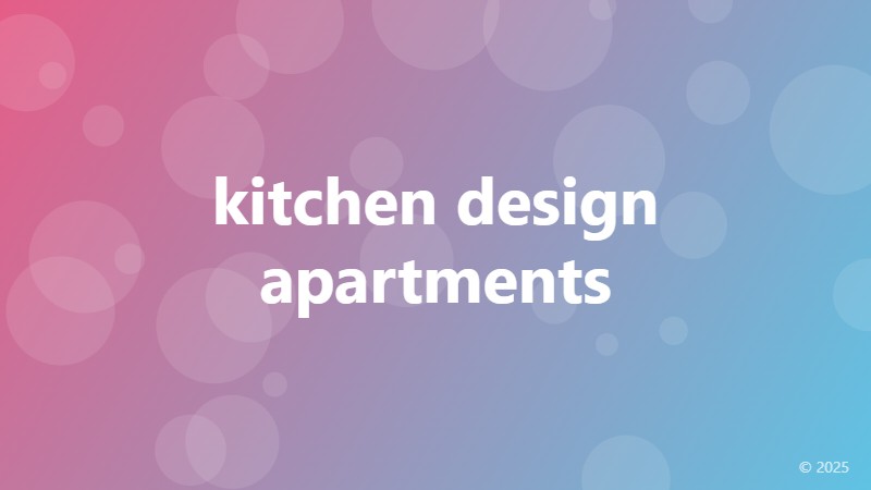 kitchen design apartments