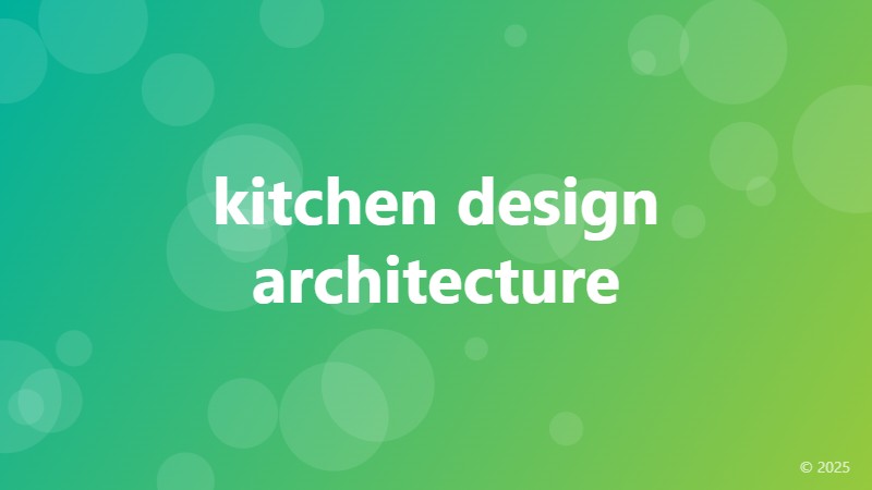 kitchen design architecture