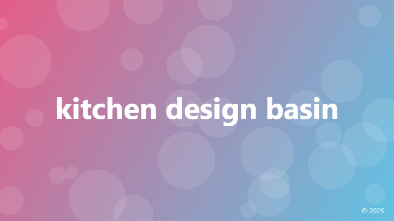 kitchen design basin