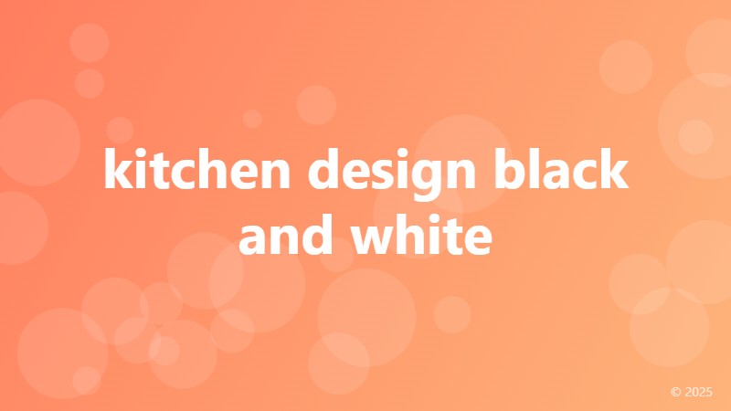 kitchen design black and white