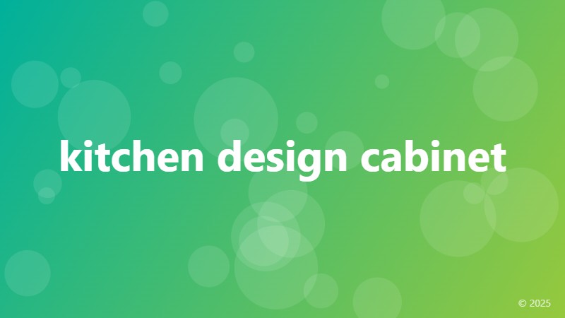 kitchen design cabinet