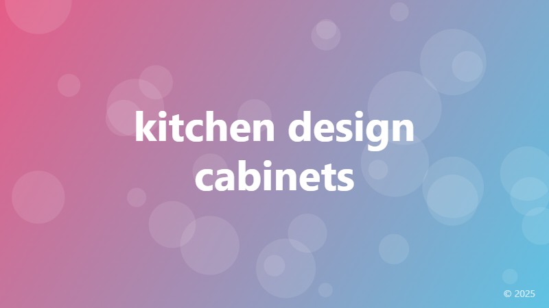 kitchen design cabinets
