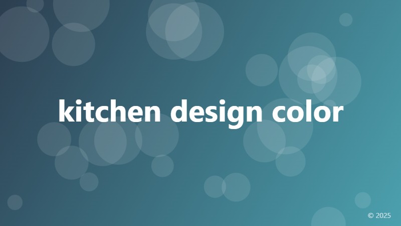 kitchen design color