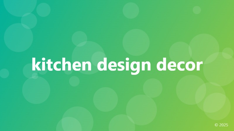 kitchen design decor