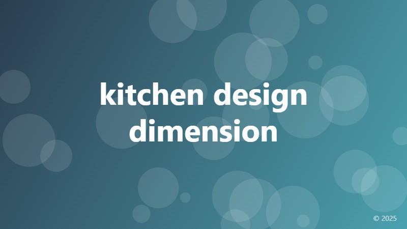 kitchen design dimension