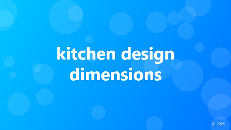 kitchen design dimensions