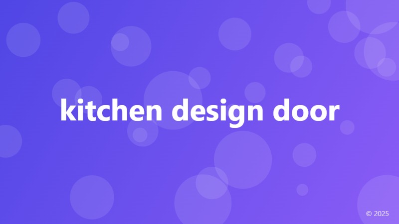 kitchen design door