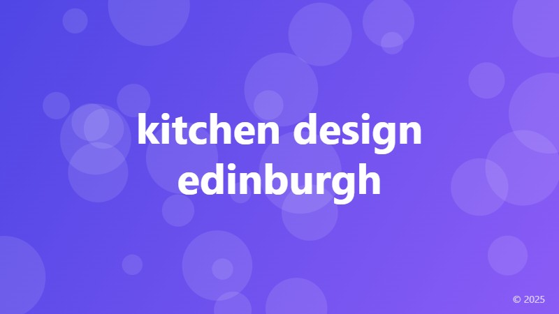 kitchen design edinburgh