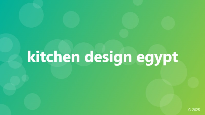 kitchen design egypt