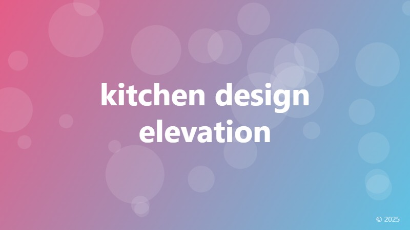 kitchen design elevation