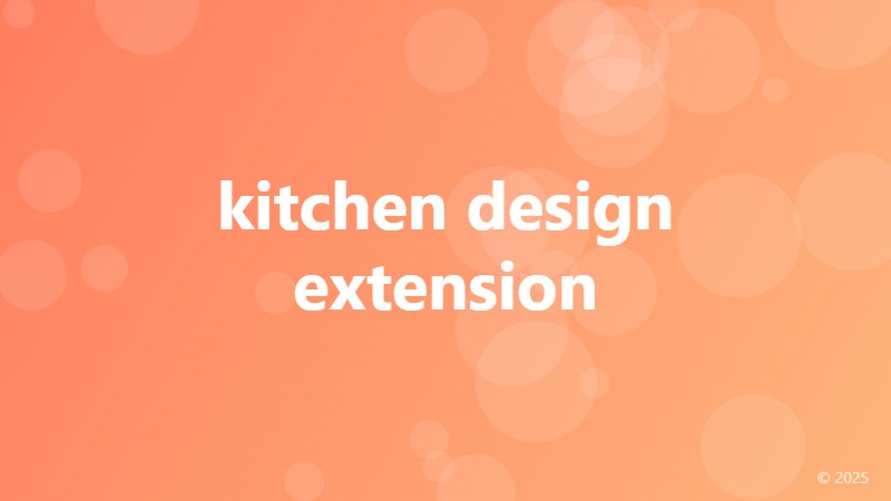 kitchen design extension