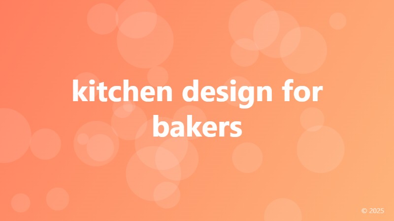 kitchen design for bakers