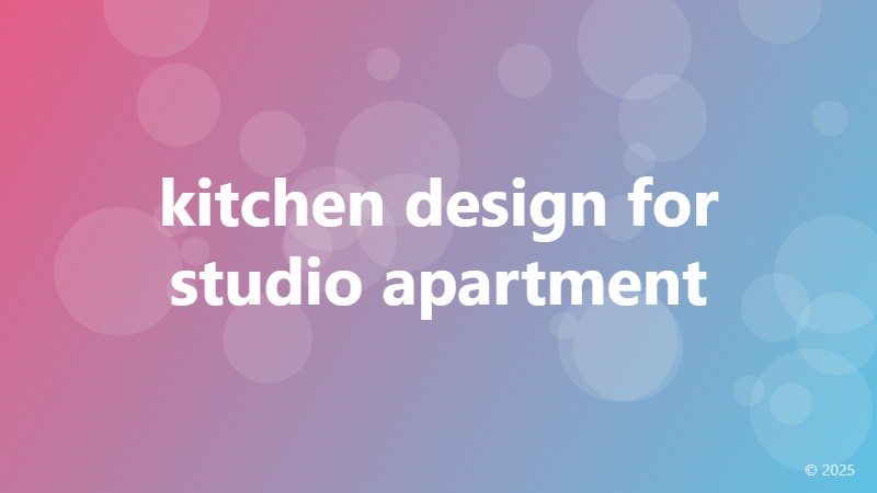 kitchen design for studio apartment