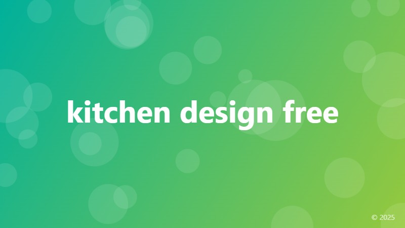 kitchen design free
