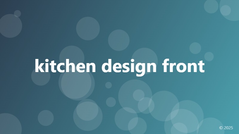 kitchen design front