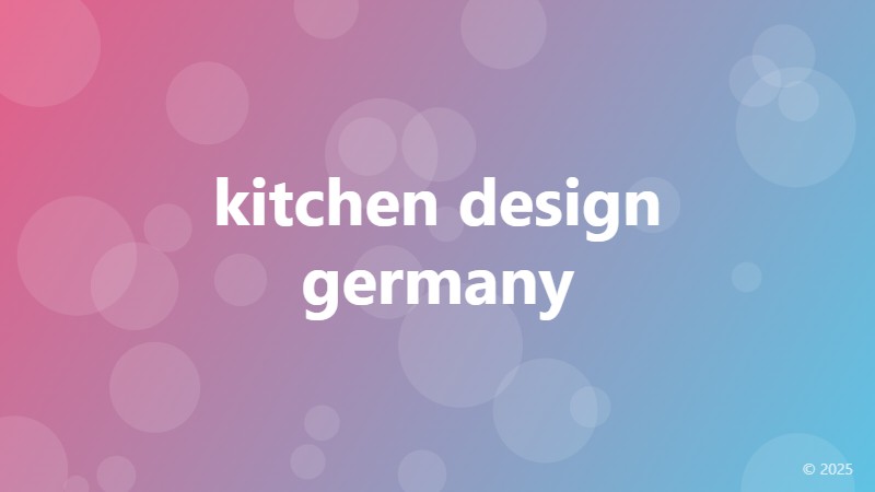 kitchen design germany