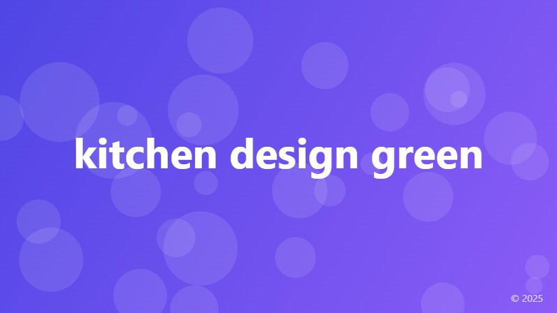 kitchen design green