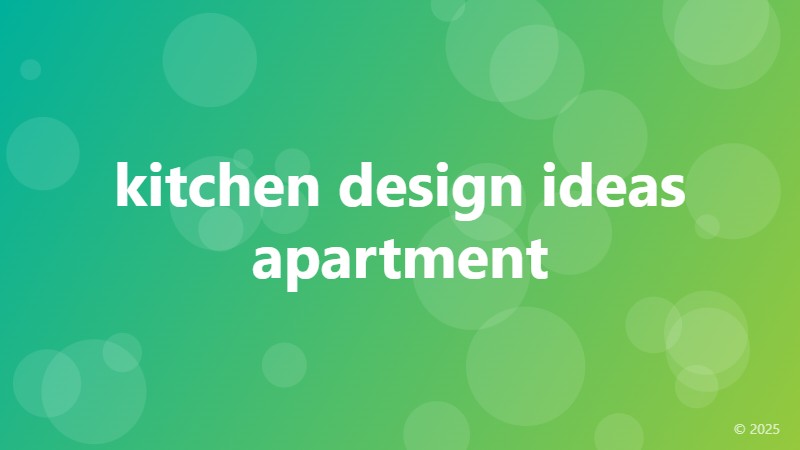 kitchen design ideas apartment