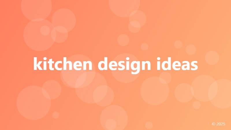 kitchen design ideas