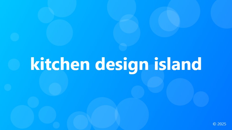 kitchen design island