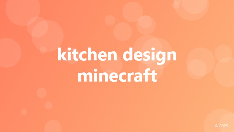 kitchen design minecraft