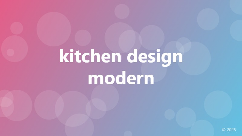 kitchen design modern