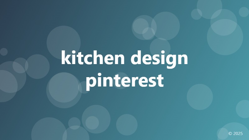 kitchen design pinterest