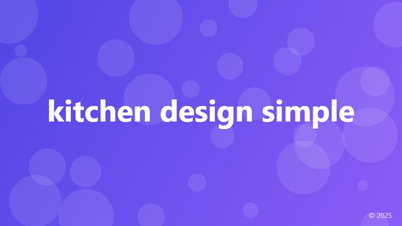 kitchen design simple