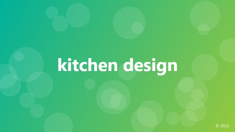 kitchen design