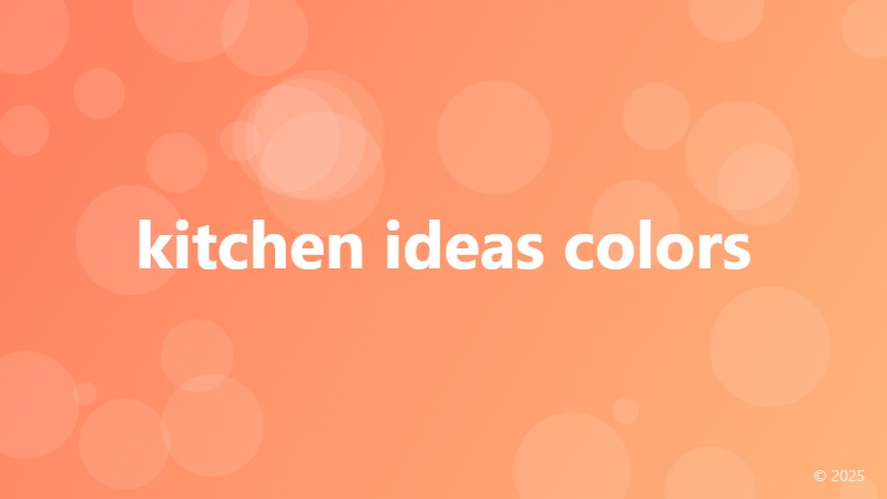 kitchen ideas colors