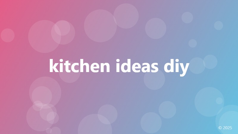 kitchen ideas diy