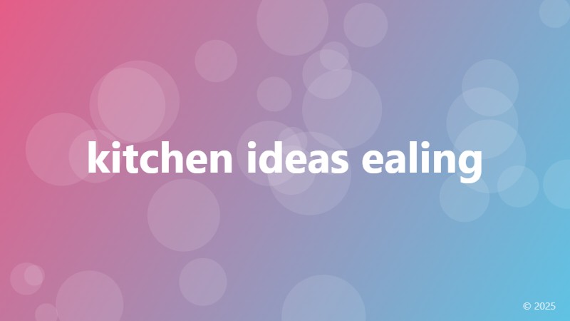 kitchen ideas ealing