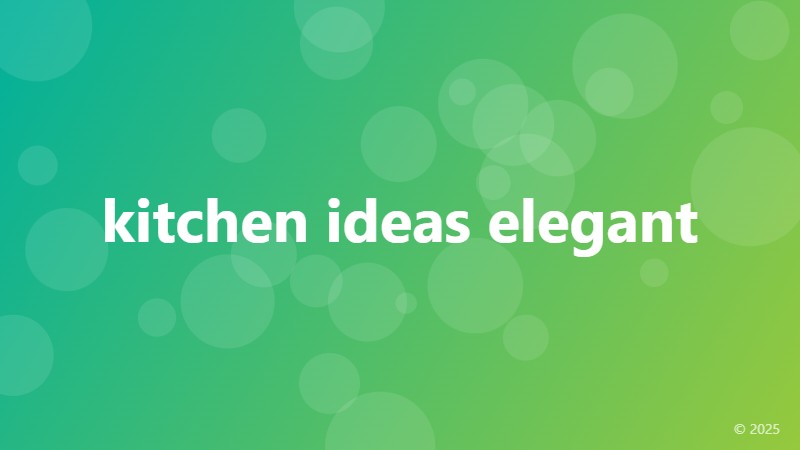 kitchen ideas elegant