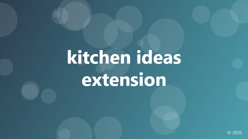 kitchen ideas extension