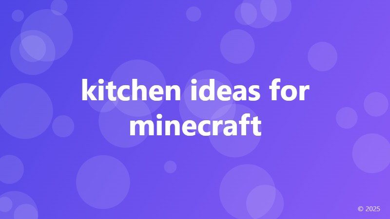 kitchen ideas for minecraft