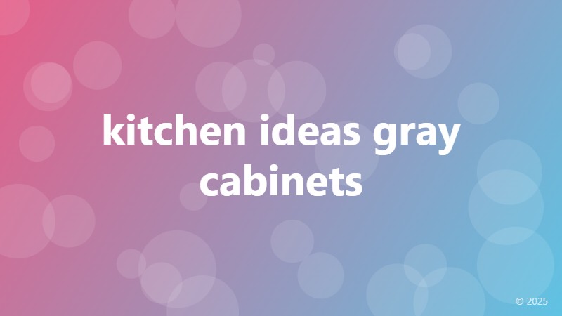 kitchen ideas gray cabinets