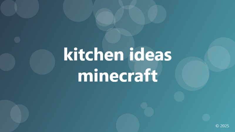 kitchen ideas minecraft
