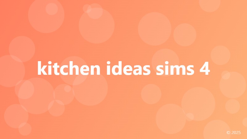 kitchen ideas sims 4