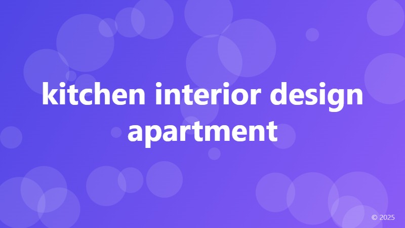 kitchen interior design apartment