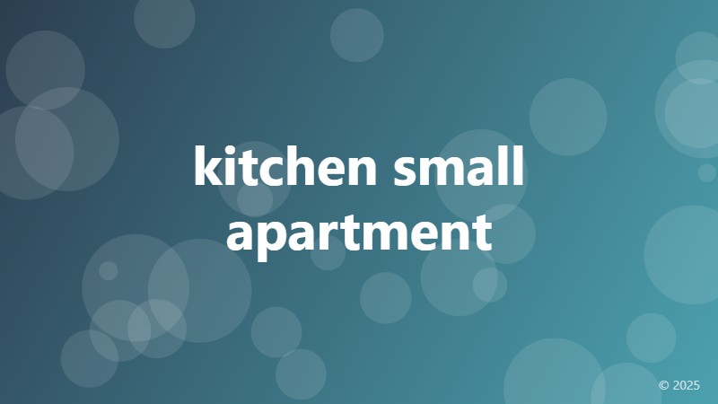 kitchen small apartment