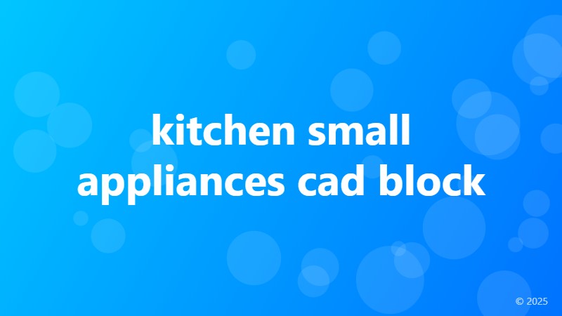 kitchen small appliances cad block