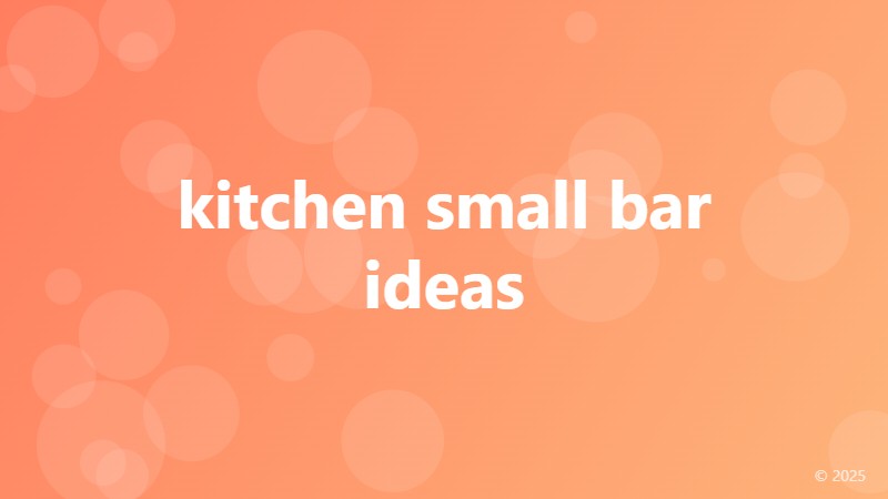 kitchen small bar ideas