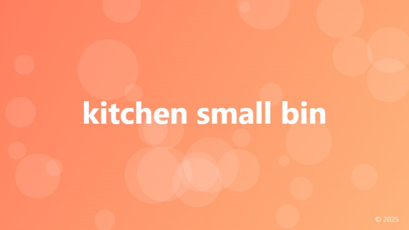 kitchen small bin